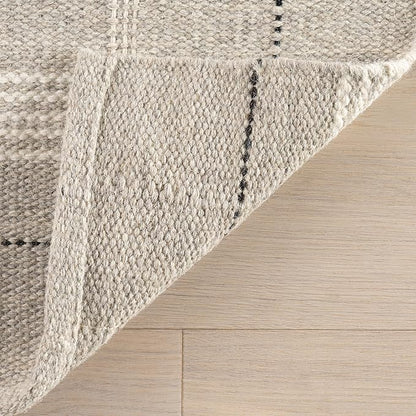 Rugs USA x Nate Berkus Downing Plaid Wool Cozy Area Rug, 9' 6" x 13' 6", Grey