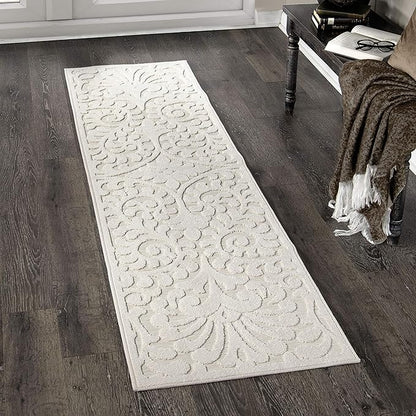 My Texas House Bluebonnets Runner Rug 1.11x7.6 Indoor Outdoor, Natural
