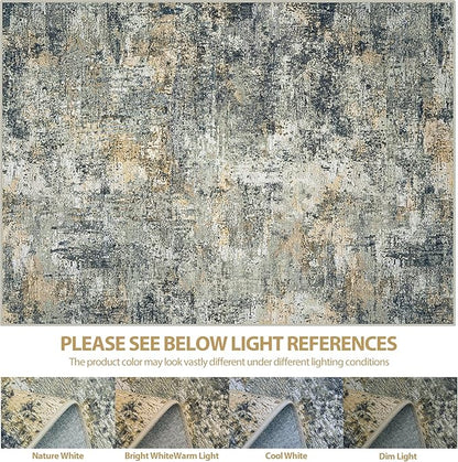 5x7 Area Rugs for Living Room Rug Washable: Abstract Tumble Large Rug for Dining Room Bedroom Carpet Non Slip 5 by 7 Indoor Modern Nursery Home Office Alfombras para Salas Modernas Multi