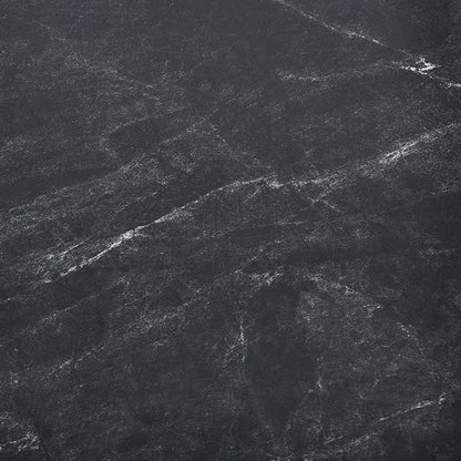 Oval Glass Coffee Table, Mid-Century Modern Design, L41 x W21 x H17 inch, for Living Room, Grey Glass Top, Black Marble Finish Wood Shelf & Gold Finish Frame