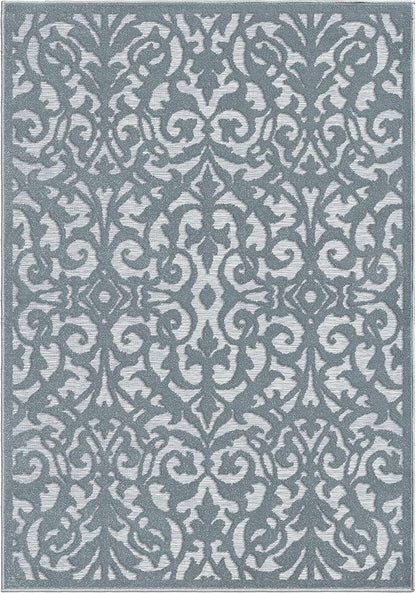 My Texas House Lady Bird Area Rug 5.2x7.6 Indoor Outdoor, Harbor Blue