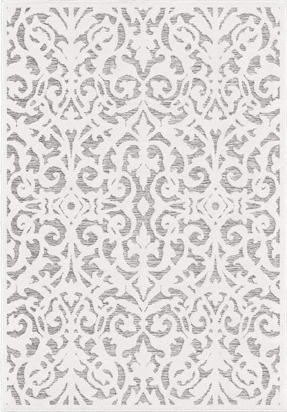My Texas House Lady Bird Area Rug 5.2x7.6 Indoor Outdoor, Natural Grey