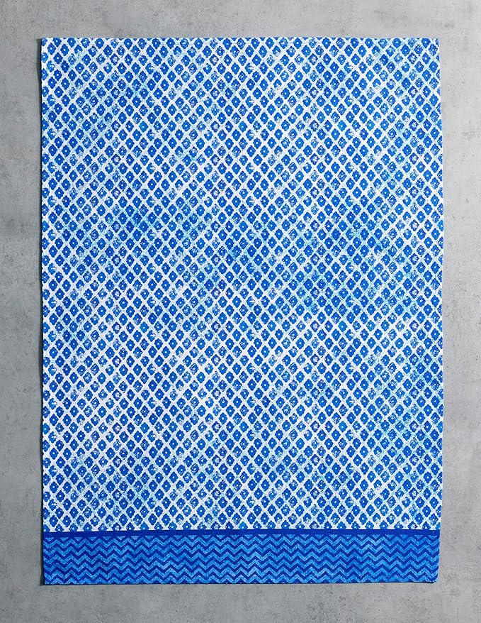 Maison d'Hermine Dish Towels 100% Cotton Absorbent Indigo Love Set of 3 Spring Summer