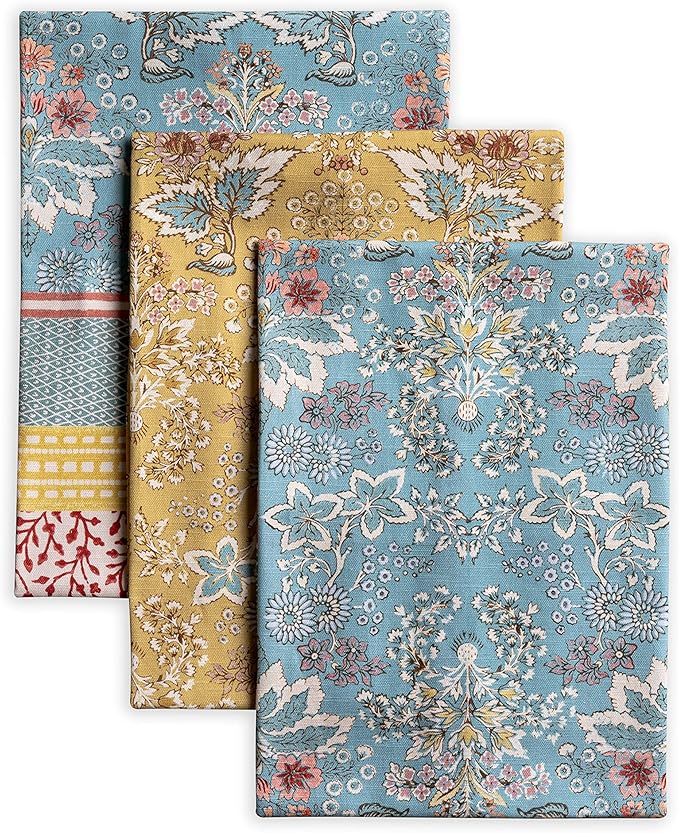 Maison d'Hermine Dish Towels 100% Cotton Absorbent Marquise Set of 3 Spring Summer