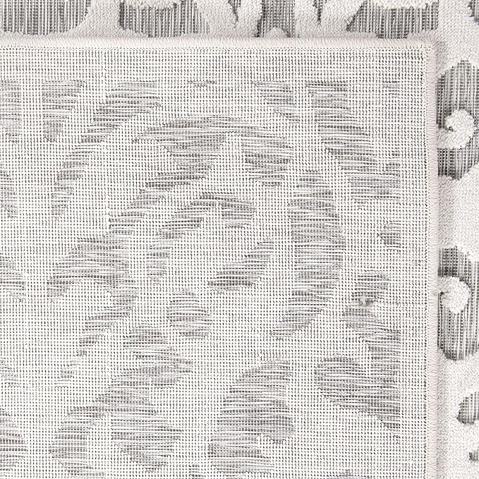 My Texas House Lady Bird Area Rug 5.2x7.6 Indoor Outdoor, Natural Grey