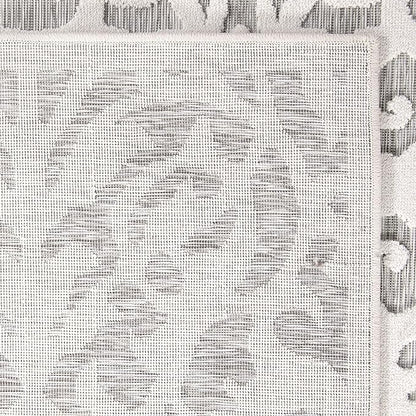 My Texas House Lady Bird Area Rug 1.11x9.6 Vintage Traditional, Natural Grey