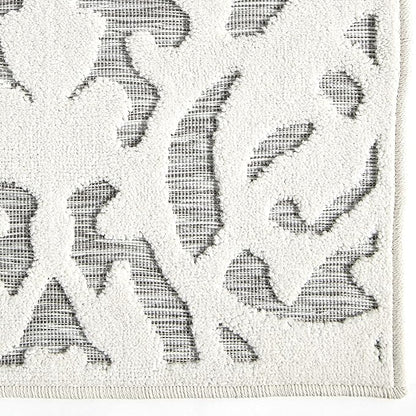 My Texas House Lady Bird Area Rug 5.2x7.6 Indoor Outdoor, Natural Grey