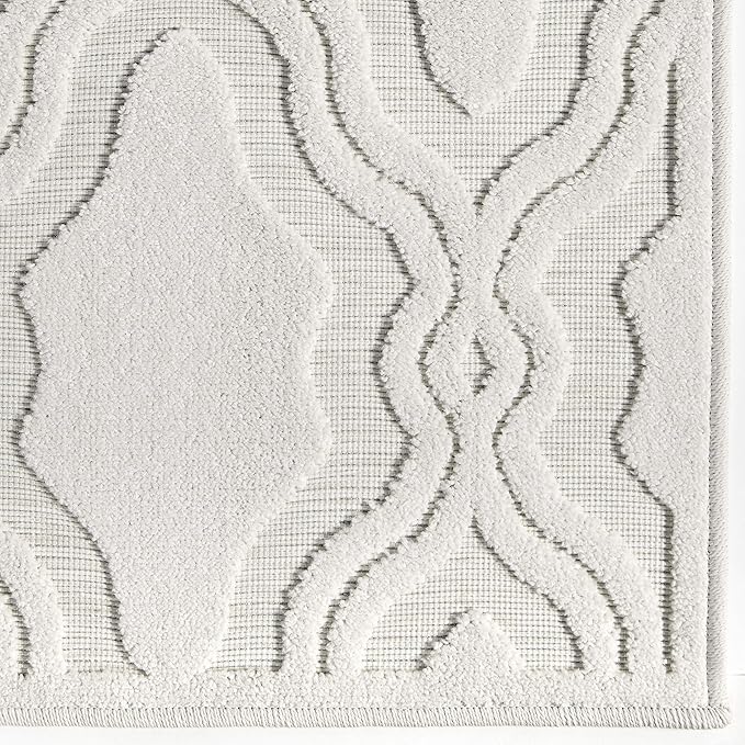 My Texas House Cotton Blossom Runner Rug 1.11x7.6 Indoor Outdoor, Natural