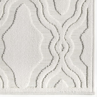 My Texas House Cotton Blossom Runner Rug 1.11x7.6 Indoor Outdoor, Natural