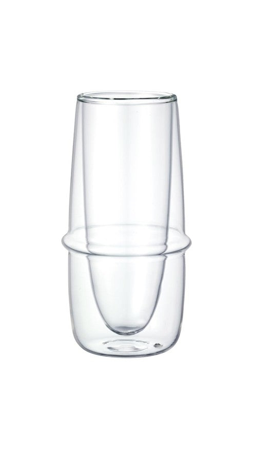 KINTO 23109 KRONOS Double Wall Champagne Glass, 5.3 fl oz (160 ml), Heat-resistant Glass, Microwave and Dishwasher Safe
