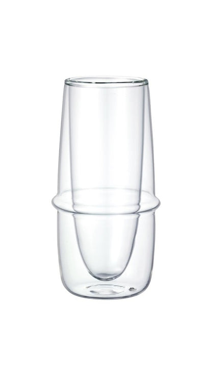 KINTO 23109 KRONOS Double Wall Champagne Glass, 5.3 fl oz (160 ml), Heat-resistant Glass, Microwave and Dishwasher Safe